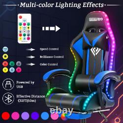 2022 Massage Gaming Chair Ergonomic Office Chair with RGB Light, High Back Compu