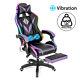 400LBS RGB LED Gaming Chair Massage Ergonomic Gamer Chair with Footrest & Lumbar