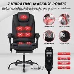 7 Massage Office Chair Leather Executive Task Ergonomic Computer Desk Chairs USA