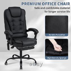 7 Massage Office Chair Leather Executive Task Ergonomic Computer Desk Chairs USA