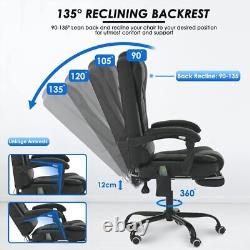 7 Massage Office Chair Leather Executive Task Ergonomic Computer Desk Chairs USA