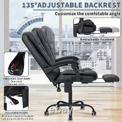 7 Massage Office Chair Leather Executive Task Ergonomic Computer Desk Chairs USA