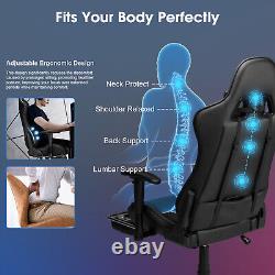 7 point massage Gaming Chair 175° Ergonomic Office Chair Recliner Swivel Seat