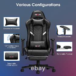 7 point massage Gaming Chair 175° Ergonomic Office Chair Recliner Swivel Seat