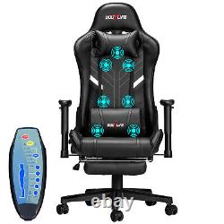 7 point massage Gaming Chair 175° Ergonomic Office Chair Recliner Swivel Seat