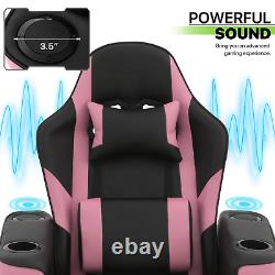 BLUETOOTH SPEAKERMassage Racing Gaming Chair Ergonomic Recliner Computer Seat