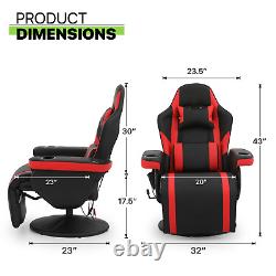 BLUETOOTH SPEAKERMassage Reclining Gaming Chair Ergonomic Office Computer Seat