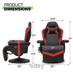 BLUETOOTH SPEAKERReclining Massage Gaming Chair Ergonomic Office Computer Seat