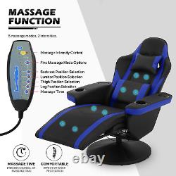 BLUETOOTH SPEAKERSGaming Racing Chair Massage Recliner Home Office Swivel Seat