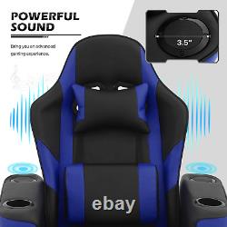 BLUETOOTH SPEAKERSGaming Racing Chair Massage Recliner Home Office Swivel Seat