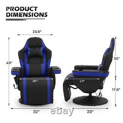 BLUETOOTH SPEAKERSGaming Racing Chair Massage Recliner Home Office Swivel Seat