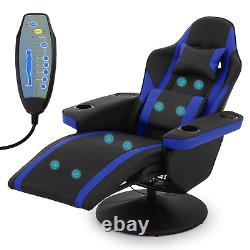 BLUETOOTH SPEAKERSGaming Racing Chair Massage Recliner Home Office Swivel Seat