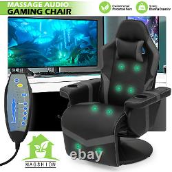 BLUETOOTH SPEAKER MASSAGE RECLINERGaming Racing Chair Ergonomic Computer Seat