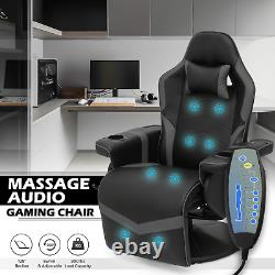 BLUETOOTH SPEAKER MASSAGE RECLINERGaming Racing Chair Ergonomic Computer Seat