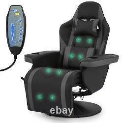 BLUETOOTH SPEAKER MASSAGE RECLINER Gaming Racing Chair Ergonomic Computer Seat