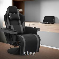 BLUETOOTH SPEAKER MASSAGE RECLINER Gaming Racing Chair Ergonomic Computer Seat