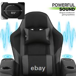 BLUETOOTH SPEAKER MASSAGE RECLINER Gaming Racing Chair Ergonomic Computer Seat