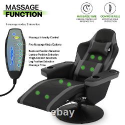 BLUETOOTH SPEAKER MASSAGE RECLINER Gaming Racing Chair Ergonomic Computer Seat