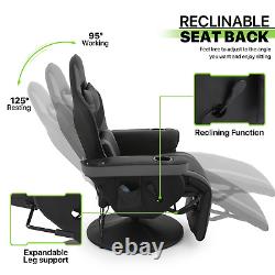 BLUETOOTH SPEAKER MASSAGE RECLINER Gaming Racing Chair Ergonomic Computer Seat