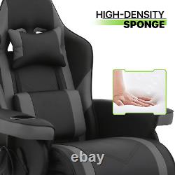 BLUETOOTH SPEAKER MASSAGE RECLINER Gaming Racing Chair Ergonomic Computer Seat