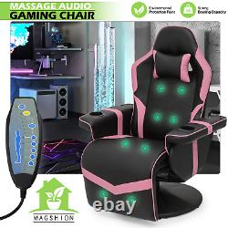 BLUETOOTH SPEAKER Massage Racing ChairErgonomic Recliner Computer Gaming Seat