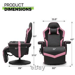 BLUETOOTH SPEAKER Massage Racing ChairErgonomic Recliner Computer Gaming Seat