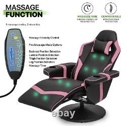 BLUETOOTH SPEAKER Massage Racing ChairErgonomic Recliner Computer Gaming Seat