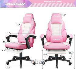 BOSSIN Gaming Chair with Massage, Ergonomic Heavy Duty Design, Gamer Chair with