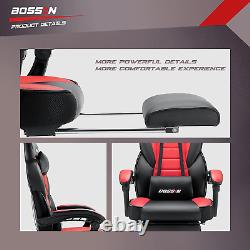 BOSSIN Gaming Chair with Massage, Ergonomic Heavy Duty Design, Gamer Chair with