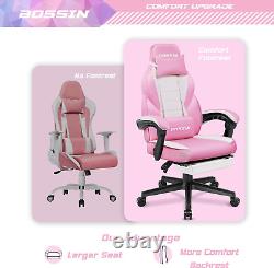 BOSSIN Gaming Chair with Massage, Ergonomic Heavy Duty Design, Gamer Chair with