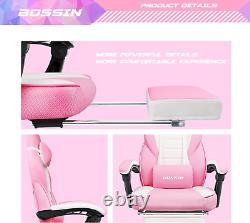 BOSSIN Gaming Chair with Massage, Ergonomic Heavy Duty Design, Gamer Chair with