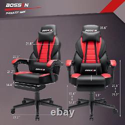 BOSSIN Gaming Chair with Massage, Ergonomic Heavy Duty Design, Gamer Chair with