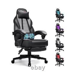 BOSSIN Gaming Chair with Massage, Ergonomic Heavy Duty Design with Footrest a