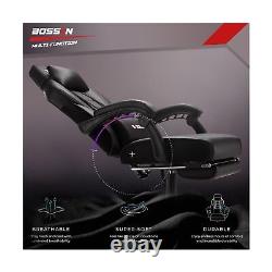 BOSSIN Gaming Chair with Massage, Ergonomic Heavy Duty Design with Footrest a