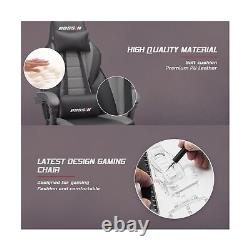 BOSSIN Gaming Chair with Massage, Ergonomic Heavy Duty Design with Footrest a