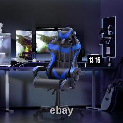 Blue Gaming Chairs with Massage, Ergonomic Computer Gamer Chair, Game Chair with A