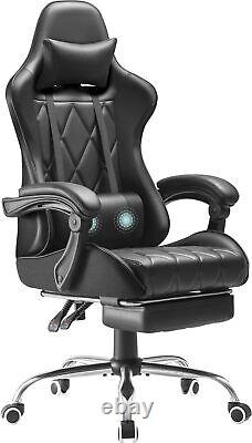 Computer Chair with Footrest and Massage Lumbar Support Gaming Chair Erg