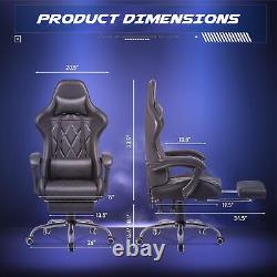 Computer Chair with Footrest and Massage Lumbar Support Gaming Chair Erg