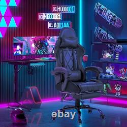 Computer Chair with Footrest and Massage Lumbar Support Gaming Chair Erg