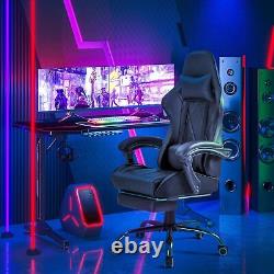 Computer Chair with Footrest and Massage Lumbar Support Gaming Chair Erg