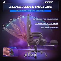 Computer Chair with Footrest and Massage Lumbar Support Gaming Chair Erg