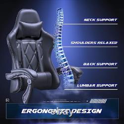 Computer Chair with Footrest and Massage Lumbar Support Gaming Chair Erg