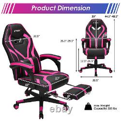 Computer Massage Gaming Recliner Chair with Footrest