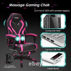 Computer Massage Gaming Recliner Chair with Footrest