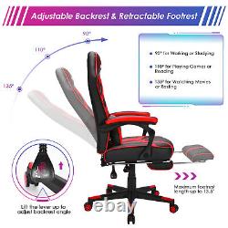 Computer Massage Gaming Recliner Chair with Footrest