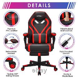 Computer Massage Gaming Recliner Chair with Footrest