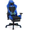 Costway Massage Gaming Chair Reclining Racing Office Chair with Lumbar Support