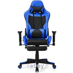 Costway Massage Gaming Chair Reclining Racing Office Chair with Lumbar Support