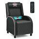 Costway Massage Gaming Recliner Chair Leather Single Sofa Home Theater Seat Pink