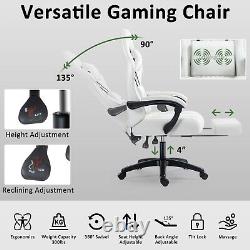 Darkecho Gaming Chair with Pocket Spring Cushion, Massage Office Chair with Fo